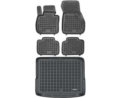 Rezaw-Plast Floor Mats for 2016-2021 BMW X1 Car Mats & Cargo Mat F48 Tailored Black