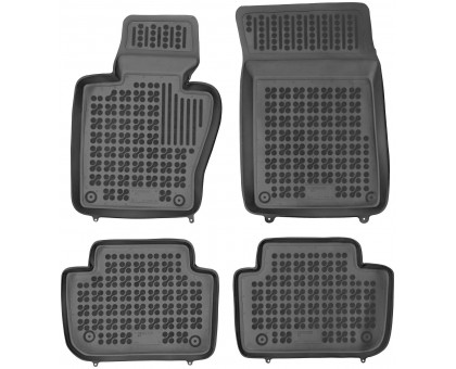 Rezaw-Plast Rubber Floor Mats for 2004-2010 BMW X3 Car Mats E83 All Season Black