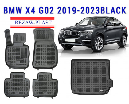 REZAW PLAST Floor Mats Set for SUV for BMW X4 G02 2019-2023 Top-Rated Protection
