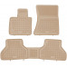 Rezaw-Plast Car Floor Mats for 2006-2013 BMW X5 E70 Floor Mats Odorless Beige