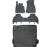 Rezaw-Plast Car Mats Set for 2019-2023 BMW X5 Floor Mats & Cargo Mat G05 Waterproof Black