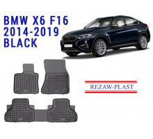 Rezaw-Plast  Rubber Floor Mats Set for BMW X6 F16 2014-2019 Black
