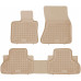 Rezaw-Plast Rubber Floor Mats for 2015-2019 BMW X6 Car Mats F16 Odorless Beige