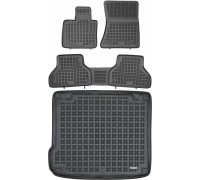 Rezaw-Plast Floor Mats Set for 2008-2014 BMW X6 Car Mats & Cargo Mat X6M E71 Anti-Slip Black