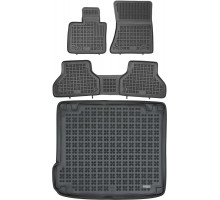 Rezaw-Plast Floor Mats Set for 2008-2014 BMW X6 Car Mats & Cargo Mat X6M E71 Anti-Slip Black