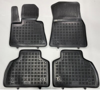 REZAW PLAST Premium Floor Liners for BMW X7 Captain Chairs only 2019-2023 Anti-Slip Black