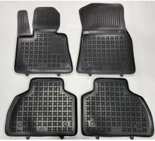 REZAW PLAST Premium Floor Liners for BMW X7 Captain chairs only 2019-2023 Anti-Slip Black