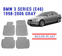 REZAW PLAST Floor Liners for BMW 3 Series E46 1998-2006 High-Quality Durable Non-Slip
