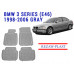 REZAW PLAST Floor Liners for BMW 3 Series E46 1998-2006 Custom Fit Gray