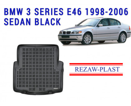 REZAW PLAST Trunk Mat for BMW 3 Series E46 1998-2006 Sedan Odorless Black