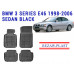 REZAW PLAST Premium Floor Mats for BMW 3 Series E46 1998-2006 Sedan All Weather Black