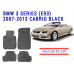 REZAW PLAST Floor Mats for BMW 3 Series E93 2007-2013 Cabrio Anti-Slip Black