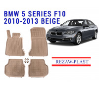REZAW PLAST All-Season Car Mats for BMW 5 Series F10 2010-2013 Custom Fit Beige 