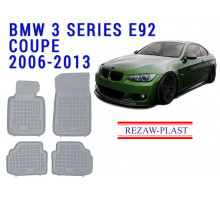 Rezaw-Plast  Rubber Floor Mats Set for BMW 3 Series E92 2006-2013 Coupe Gray