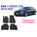 REZAW PLAST Exact Fit Floor Mats for BMW 3 Series G20 2019-2023 Odorless Black 