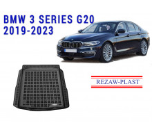 REZAW PLAST Cargo Tray Liner for BMW 3 Series G20 2019-2023 Anti-Slip Black 