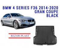 Rezaw-Plast  Rubber Trunk Mat for BMW 4 Series F36 Gran Coupe 2014-2020 Black