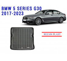 REZAW PLAST Rubber Cargo Mat, Perfect Fit for BMW 5 Series G30 2017-2023 - Weatherproof