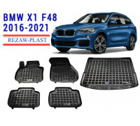 REZAW PLAST Floor Mats Set for BMW X1 F48 2016-2021 Custom Fit Mats Durable Protection