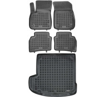 Rezaw-Plast Rubber Floor Mats for 2018-2021 Buick Regal TourX Car Mats Set Black