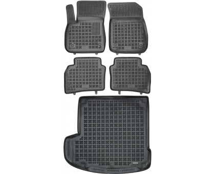 Rezaw-Plast Rubber Floor Mats for 2018-2021 Buick Regal TourX Car Mats Set Black