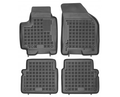 Rezaw-Plast Rubber Floor Mats for 2004-2011 Chevrolet Aveo Car Mats Black