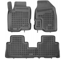 Rezaw-Plast Rubber Floor Mats for 2006-2015 Chevrolet Captiva Car Mats Black