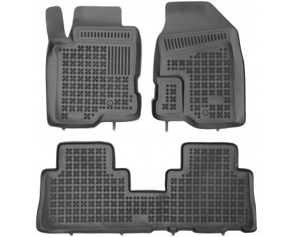 Rezaw-Plast Rubber Floor Mats for 2006-2015 Chevrolet Captiva Car Mats Black