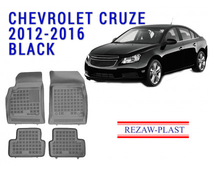 REZAW PLAST Automotive Floor Mats for Chevrolet Cruze 2012-2016 Durable Black