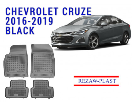 REZAW PLAST Floor Liners for Chevrolet Cruze 2016-2019 All Season Black 