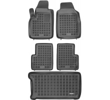 Rezaw-Plast Car Mats Set for 2007-2020 Fiat 500 Floor Mats & Cargo Mat 3DR Durable Black