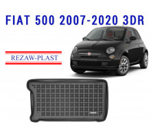 Rezaw-Plast Rubber Trunk Mat for Fiat 500 2007-2020 3DR Black