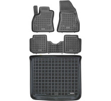 Rezaw-Plast All Weather Floor Mats for 2014-2021 Fiat 500L Car Mats & Floor Mat Black