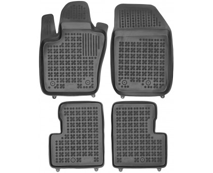 Rezaw-Plast Car Floor Mats for 2014-2020 Fiat 500X Car Mats Custom Fit Black