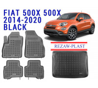 REZAW PLAST Auto Mats Tailored for Fiat 500X 500X 2014-2020 Perfect Fit All Season