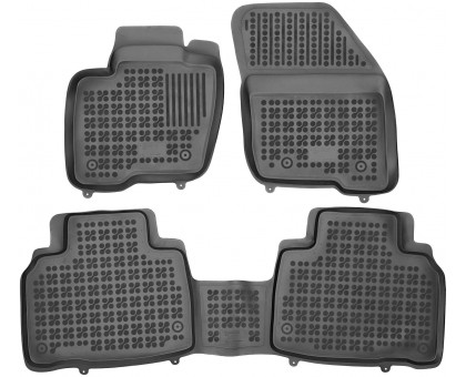 Rezaw-Plast Rubber Car Mats for 2015-2021 Ford Edge Floor Mats Durable Black