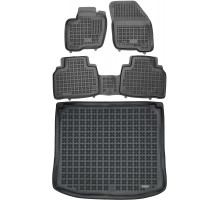 Rezaw-Plast Floor Mats for 2015-2021 Ford Edge Car Mats & Floor Mat Anti-Slip Black