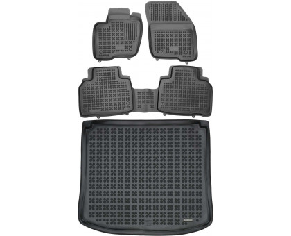 Rezaw-Plast Floor Mats for 2015-2021 Ford Edge Car Mats & Floor Mat Anti-Slip Black