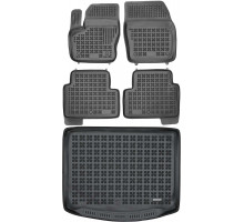 Rezaw-Plast Floor Mats Set for 2013-2018 Ford Escape Car Mats & Cargo Mat Custom Fit Black