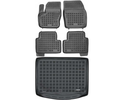 Rezaw-Plast Floor Mats Set for 2013-2018 Ford Escape Car Mats & Cargo Mat Custom Fit Black