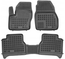 Rezaw-Plast Floor Mats for Ford Transit Connect 2014-2024 Van Mats Passenger Waterproof Black