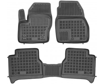 Rezaw-Plast Floor Mats for Ford Transit Connect 2014-2024 Van Mats Passenger Waterproof Black