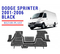 REZAW PLAST Floor Mats for Dodge Sprinter 2001-2006 Front Row All Weather Rubber Liners 2500 3500 RV Camper Cargo Van Molded Odor