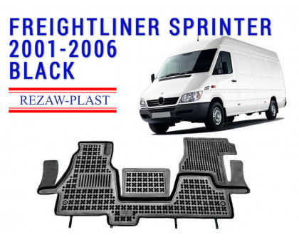 REZAW PLAST Auto Mats for Freightliner Sprinter 2001-2006 Anti-Slip Black
