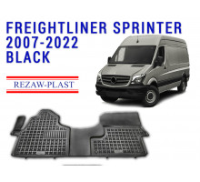 Rezaw-Plast Rubber Floor Mats Set for Freightliner Sprinter 2007-2022 Black