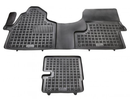 Rezaw-Plast Floor Mats for 2007-2023 Freightliner Sprinter Van Mats  All Weather Black