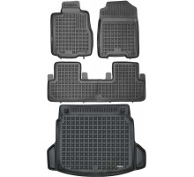 Rezaw-Plast Car Mats Set for 2012-2018 Honda CR-V Floor Mats & Cargo Mat Black