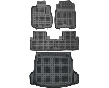 Rezaw-Plast Car Mats Set for 2012-2018 Honda CR-V Floor Mats & Cargo Mat Black