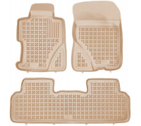 Rezaw-Plast Rubber Floor Mats for 2012-2015 Honda Civic Car Mats Sedan Beige