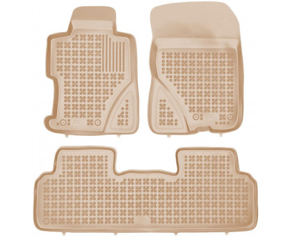 Rezaw-Plast Rubber Floor Mats for 2012-2015 Honda Civic Car Mats Sedan Beige